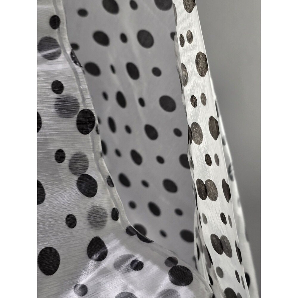 Vintage Clear Black Polka Dot Vinyl Rain Poncho Cape  Hood Made In Taiwan Set - Picture 4 of 12